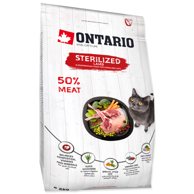 ONTARIO Cat Sterilised Lamb 2kg