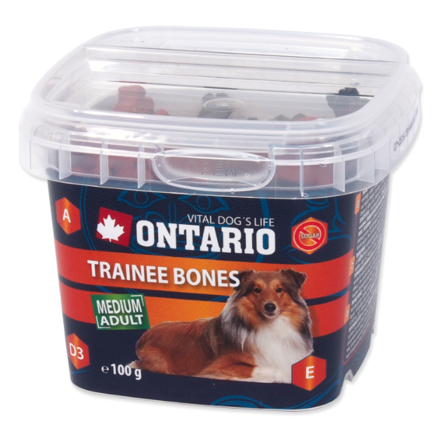 Snack ONTARIO Dog Trainee Bones 100g