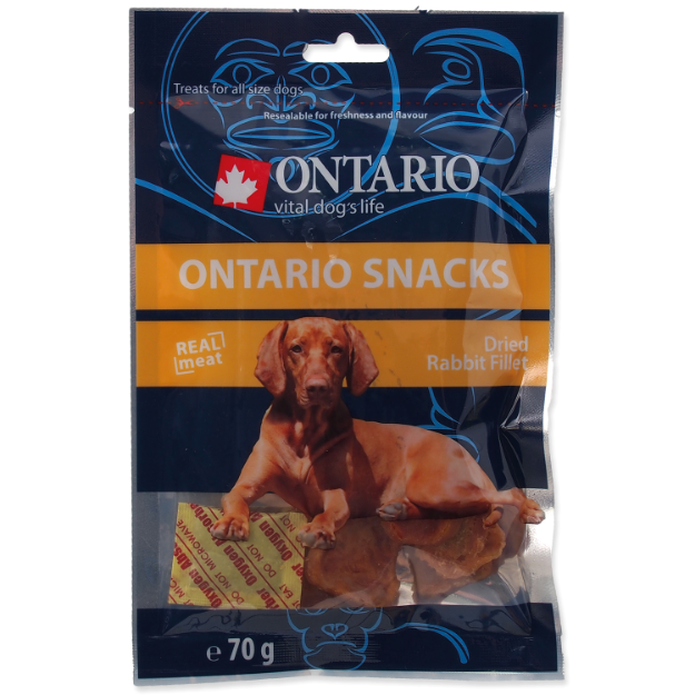 Snack ONTARIO Dog Dry Rabbit Fillet 70g
