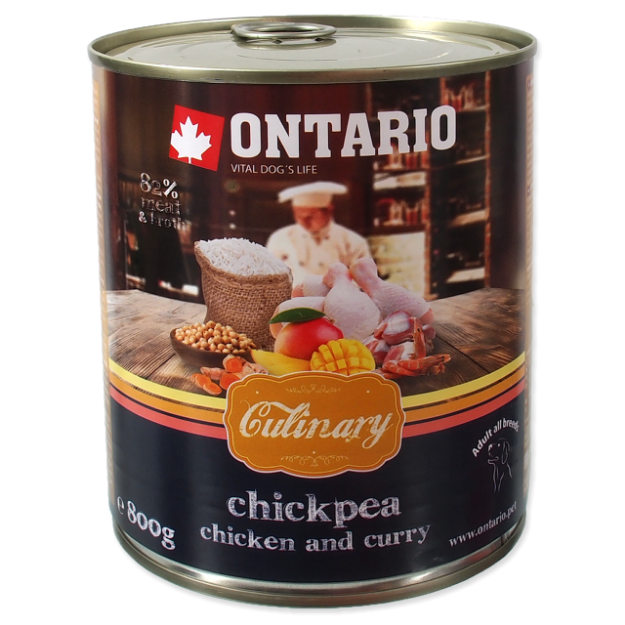 Konzerva ONTARIO Culinary Chickpea, Chicken and Curry 800g