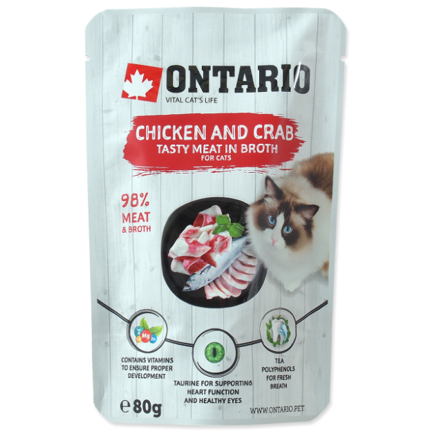 Kapsicka ONTARIO Cat Chicken and Crab in Broth 80g